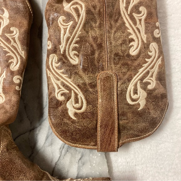 SOLD     Corral Cowboy Cowgirl Boots Sz 9 Honey Cortez Embroidered Tan Brown - Picture 7 of 15